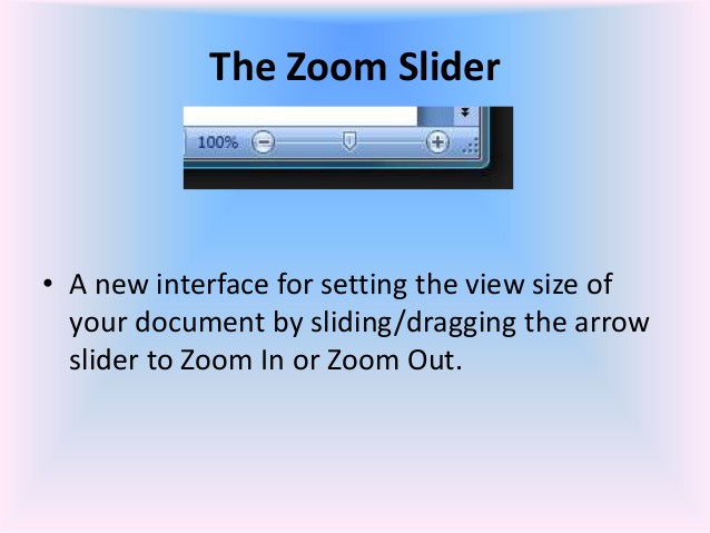Using the Microsoft Word Zoom In or Out Feature